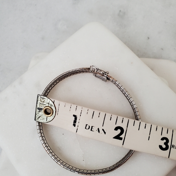 925 Sterling Silver Tri Color Bracelet - Picture 10 of 12